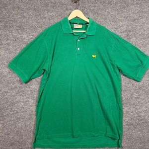 Vtg Masters Mens Size XL Polo Shirt Green Augusta National Golf Slazenger
